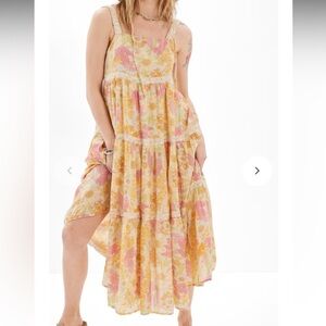 American Eagle Floral Backless Maxi Dress